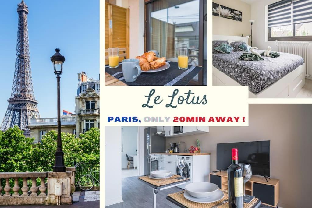 드란시 Le Lotus - Self Checkin - 20Min From Paris - Free Parking Around 아파트 외부 사진